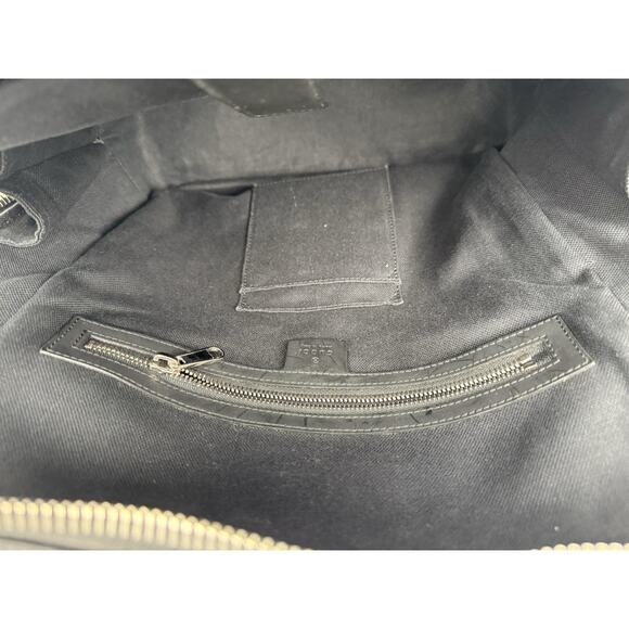 Gucci GG Supreme Black/Grey Coated Canvas Vintage Web Backpack - Picture 15 of 16